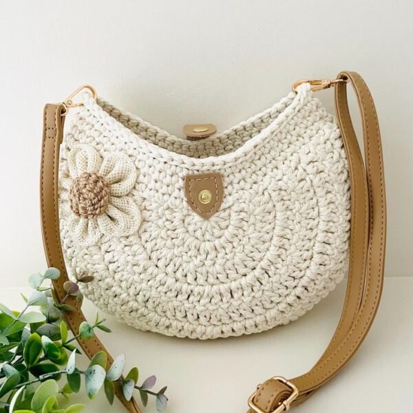 Bolsa De Crochet Flor