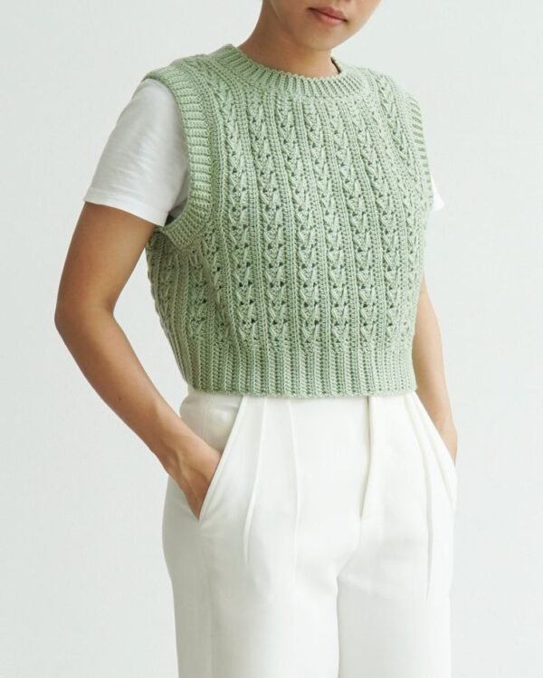 Chaleco de Crochet Menta