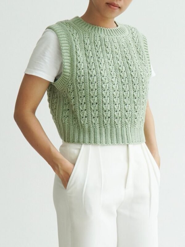 Chaleco de Crochet Menta