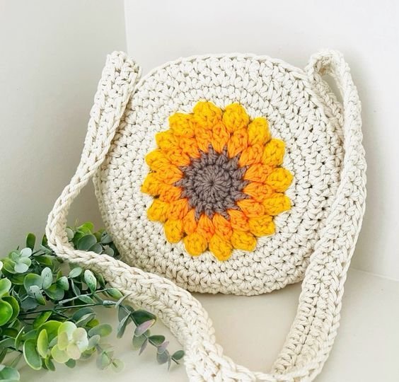 Bolsa De Crochet Girasol