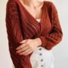 Sueter De Crochet Terracota