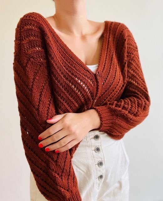 Sueter De Crochet Terracota